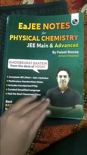 Eajee note for physical chemistry jee mains and advanced by faisal razaq sir