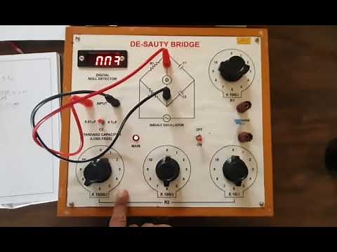 De-Sauty Bridge to calculate capacitance Experiment