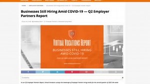 In the 2020 Q2 Quarterly Employer Partner Report, Virtual Vocations, Inc. highlights businesses still hiring amid the pandemic, featuring new Employer Partners, outline top locations and industries with remote jobs still hiring mid-year. #RemoteWork #EmployePartnerReport #JobOpenings https://youtu.be/V82pr6TFp6A | Virtual Vocations