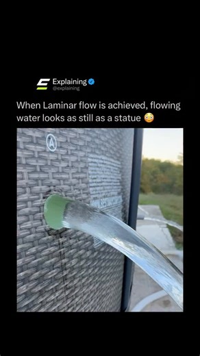 Explaining on Instagram: "Laminar flow is a type of fluid movement where liquid or air travels in smooth, perfectly layered paths without mixing or turbulence. ✨ Instead of chaotic swirls, every layer moves steadily alongside the next, which is why laminar flow is used in places that demand extreme precision like airplane wings, blood flow in small vessels, and clean rooms for electronics and medical labs. 🧪✈️ It shows how calm, orderly motion can be far more powerful and efficient than chaos w