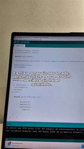 Esmeralda Martínez on Instagram: "🥺💔 #arduino #electrónica"