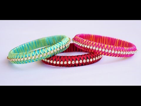 silk thread criss cross bangle making video