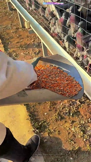 Feeding Corn Kernels to Meat Pigeons: A Glimpse into Poultry Farming
