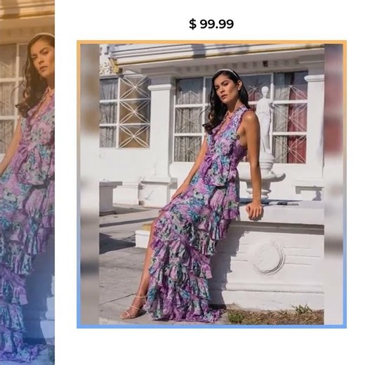 Floral Printed Party Dress