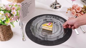 WDF 60pcs Clear Plastic Plates Disposable - 10.25inch Clear Dinner Plates Baroque Disposable Plates for Holiday Gathering, Wedding, Party (Pack of 2)