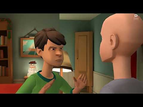 Classic Caillou celebrates that I have Plotagon Studio/Grounded S2 EP24
