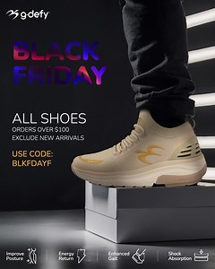 🚨 Black Friday Sale: Get 50% OFF All Shoes with code " BLKFDAYF "! Don't wait before it's too late! Stock up on premium doctor approved shoes while supplies last. 📦 Enjoy Free Shipping 👟 60-Day Returns & Exchanges 🌟 Over 1 million pairs sold | Gravity Defyer