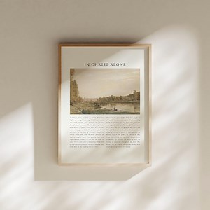 In Christ Alone Hymn Printable: Vintage Christian Wall Art (digital Download) - Etsy
