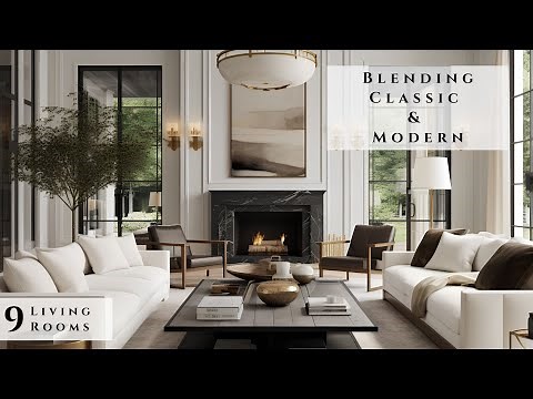 Blending Classic and Modern: 9 Captivating Living Room Interior Design Ideas with White Walls