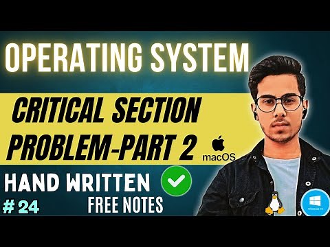 Conditions for the Critical Section Problem | Mutual Exclusion, Progress & Bounded Waiting | OS