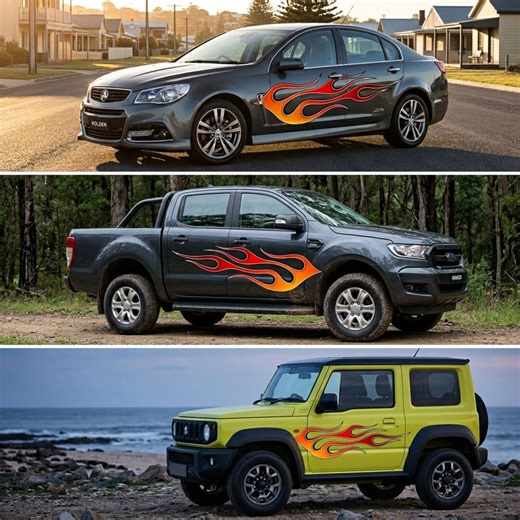 Truck Flame Decal Kit: Custom Vehicle Flame Stripes for Cars, 4WD and Trucks - Etsy