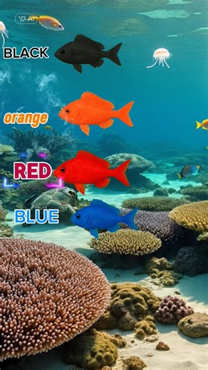 Education color with fish #education #color