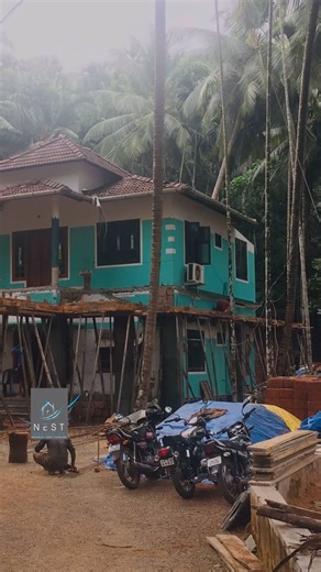 NEST DESIGN CO. on Instagram: "Transformation.… Makeover  Completed ✨ Client : PC Mani Loc : Malappuram Speftn : 6 bhk . . . . . . . . . . #homedecor #home #homesweethome #homedesign #architecture #architect #architecture_hunter #architecturedesign #exterior #exteriordesign #exteriors #kerala #karnataka #india #tamilnadu #exteriorlighting #landscape #landscapephotography #landscapephotographymagazine"