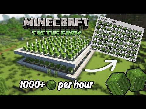 Simple Cactus Farm Tutorial for Minecraft 1.21.4 | Over 1000 Cactus Per Hour!