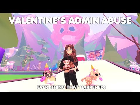 VALENTINE'S ADMIN ABUSE & EVERYTHING that happened in Adopt me!