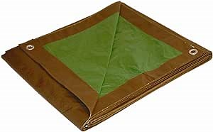 Dry Top 12020 Medium Duty Tarp, 20x20 Feet, Brown/Green