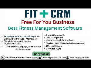 FREE FREE FREE! Best Fitness Management Software | FITPLUS CRM for Gym, Yoga, Zumba, Dance & More!