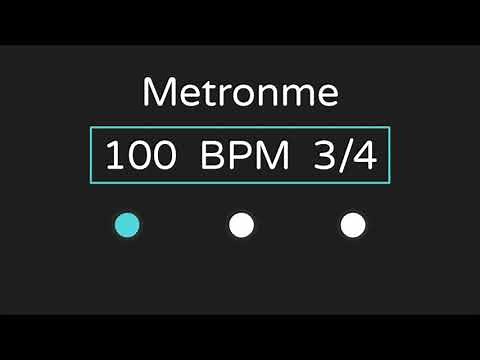 Metronome | 100 BPM | 3/4 Time (with Accent )