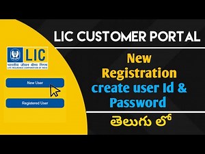 How to create lic user Id& password In Telugu l Lic customer portal l #Lic l #telugutechwithrajkumar
