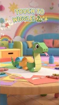 Easy Paper Chain Snake Craft! 🐍🌈 | 1-Minute DIY for Kids | Noor Deer Kids #Shorts #chuchutv