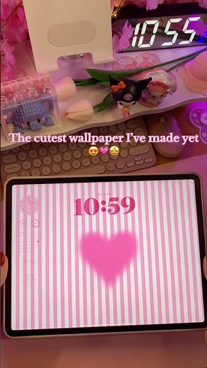 How to make a cute pink wallpaper 💗 Procreate tutorial ✨