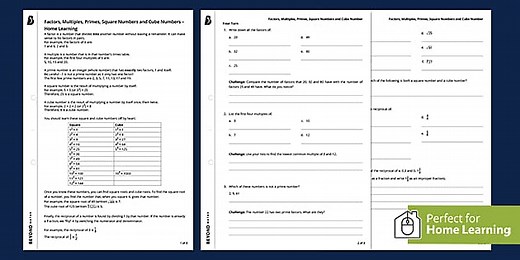 Types of Number KS3 Walkthrough Worksheet