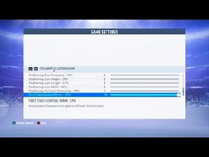 FIFA 19 Ultimate Team GAME SETTINGS/CAREER MODE USER & CPU GAMEPLAY CUSTOMISATION 02/10/2020