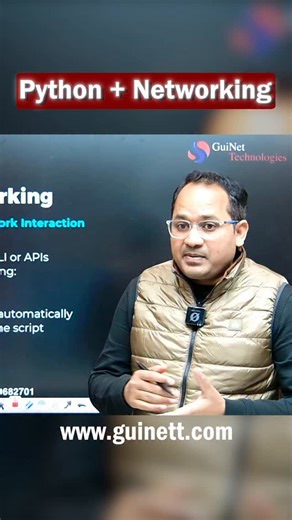 𝗪𝗵𝗮𝘁 𝗶𝘀 𝗣𝘆𝘁𝗵𝗼𝗻 | 𝗧𝗵𝗲 𝗠𝗼𝘀𝘁 𝗜𝗺𝗽𝗼𝗿𝘁𝗮𝗻𝘁 𝗦𝗸𝗶𝗹𝗹 𝗳𝗼𝗿 𝗠𝗼𝗱𝗲𝗿𝗻 𝗜𝗧 𝗘𝗻𝗴𝗶𝗻𝗲𝗲𝗿𝘀 Python is a powerful, easy-to-learn programming language widely used across IT domains. 𝗞𝗲𝘆 𝘂𝘀𝗲 𝗰𝗮𝘀𝗲𝘀 𝗶𝗻𝗰𝗹𝘂𝗱𝗲: 🔹 Network Automation 🔹 Cybersecurity scripting 🔹 Cloud automation 🔹 DevOps automation 🔹 AI and data analysis Python helps engineers automate repetitive tasks and improve efficiency. 📌 Python is now a must-have skill for Network Engineers, Cyberse