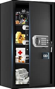 27.56"H Steel Safe Box, 6.0 Cuft Home Safes with Fireproof Waterproof Bag, Digital Security Safes with Programmable Keypad Keys, Smart Alert, Mute Mode, Anti-theft Safety Box for Documents Valuables