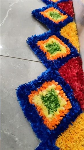 🧶 Beautiful woolen Border Rangoli #handmade #craft #diy #art