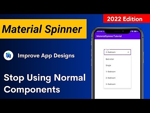Material spinner in android studio | Material spinner android | How to create spinner in android
