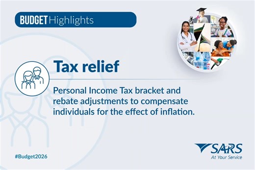 Stay informed about the key tax changes announced during today’s Budget Speech! The SARS tax guide provides a summary of the most important information relating to taxes, duties and levies for 2026/27. Download here: 👉https://bit.ly/4aRUid9 #Budget2026 #YourTaxMatters | South African Revenue Service (SARS)