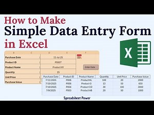 How to Make a Simple Data Entry Form in Excel