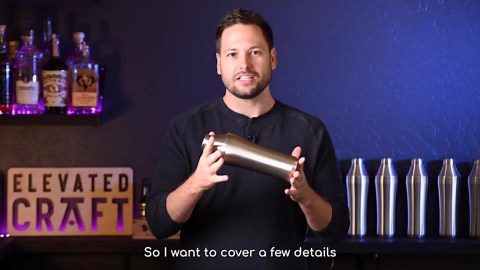 Elevated Craft Hybrid Cocktail Shaker - Premium Vacuum Insulated Stainless Steel Cocktail Shaker - Innovative Measuring System - Martini Shaker for the Home Bartender - 28oz Total Volume
