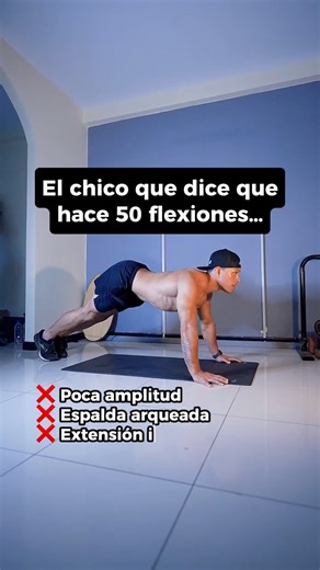 🔥 ¡Haz flexiones con buen rango de movimiento! 🔥 Al bajar completamente en cada repetición, activas más músculos y evitas lesiones. El rango parcial y la mala postura limitan tu progreso. Mantén una línea recta y controla cada movimiento para mejores resultados. 💪 Rutina: 🔹 4 series de 10-15 repeticiones 🔹 Descansa 60-90 segundos entre series. #Ejercicio #EjercicioEnCasa #Calistenia #Flexiones #Fuerza #Salud #Postura #EntrenamientoFuncional #BajarDePeso #Tonificación #Bienestar #UpperBodySt