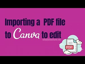 Uploading a PDF file into Canva
