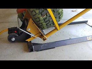 How to Safely Lift and Service a Lawn Tractor Mower with This Side-Lifting Jack by CAT