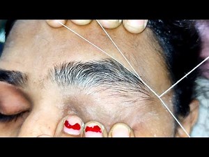THREADING EYEBROWS | HEAVY GROWTH EYEBROWS | EYEBROW THREADING TUTORIAL | ASMR BROWS THREADING
