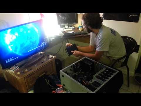 Computer catches on fire!