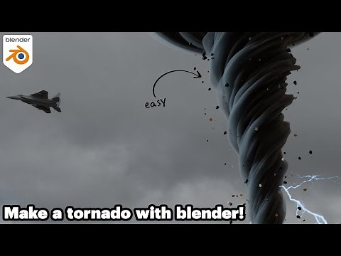 Make a tornado easily with Blender! - Blender Tutorial (free project files)