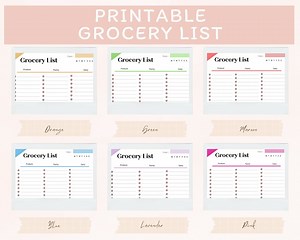 Organize Your Shopping With Printable/digital Grocery List, Simple Shopping List Template - Etsy UK