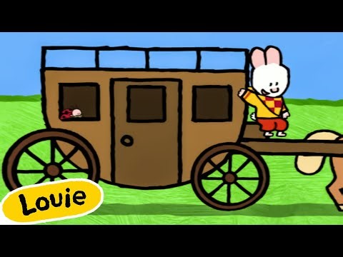 Louie, Draw Me A Stagecoach 🎨 ✐ Drawing Videos For Kids ✐ | Cartoons for Kids