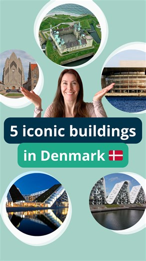 5 iconic buildings in Denmark 🇩🇰 Which one is your favorite? Comment down below ✍️ #denmark #architecture #visitdenmark #danishdesign #dansk | Sigga Hansen / Lingua Danica