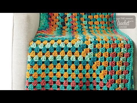 Crochet Granny Rectangle Afghan | BEGINNER | The Crochet Crowd