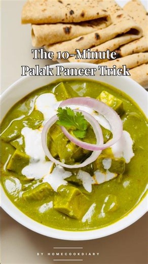10-Minute Palak Paneer Trick 🥬 | Fastest Restaurant Style Palak Paneer