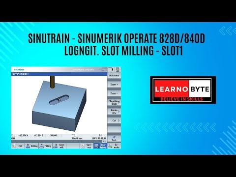 TUTORIALS | SIEMENS SHOPMILL | SINUMERIK 828D/840D | Getting Started | SLOT MILLING | SLOT1 CYCLE