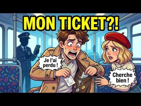 🇫🇷 Taking the Bus in Paris (A1-A2). Buying Tickets & Bus Ride. Practice Speaking & Listening.