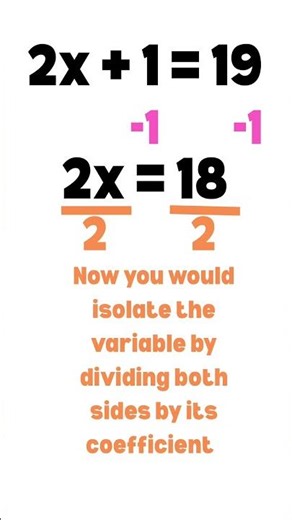 Solving 2-Step Equations #math #algebra #study