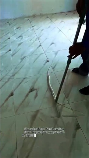 Satisfying Floor Coating Process | Self-Leveling Compound Application Using Floor Squeegee