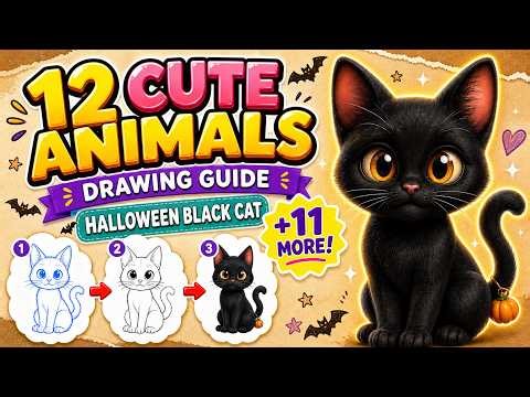 Watch 12 Cute Creatures Come to Life 🎨💛 Drawing Compilation